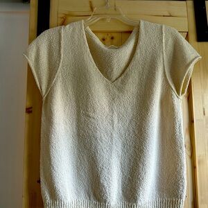 Anthropology cream top size M